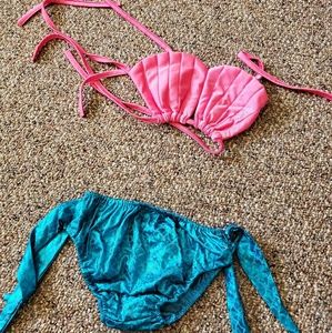 Girls mermaid swim set